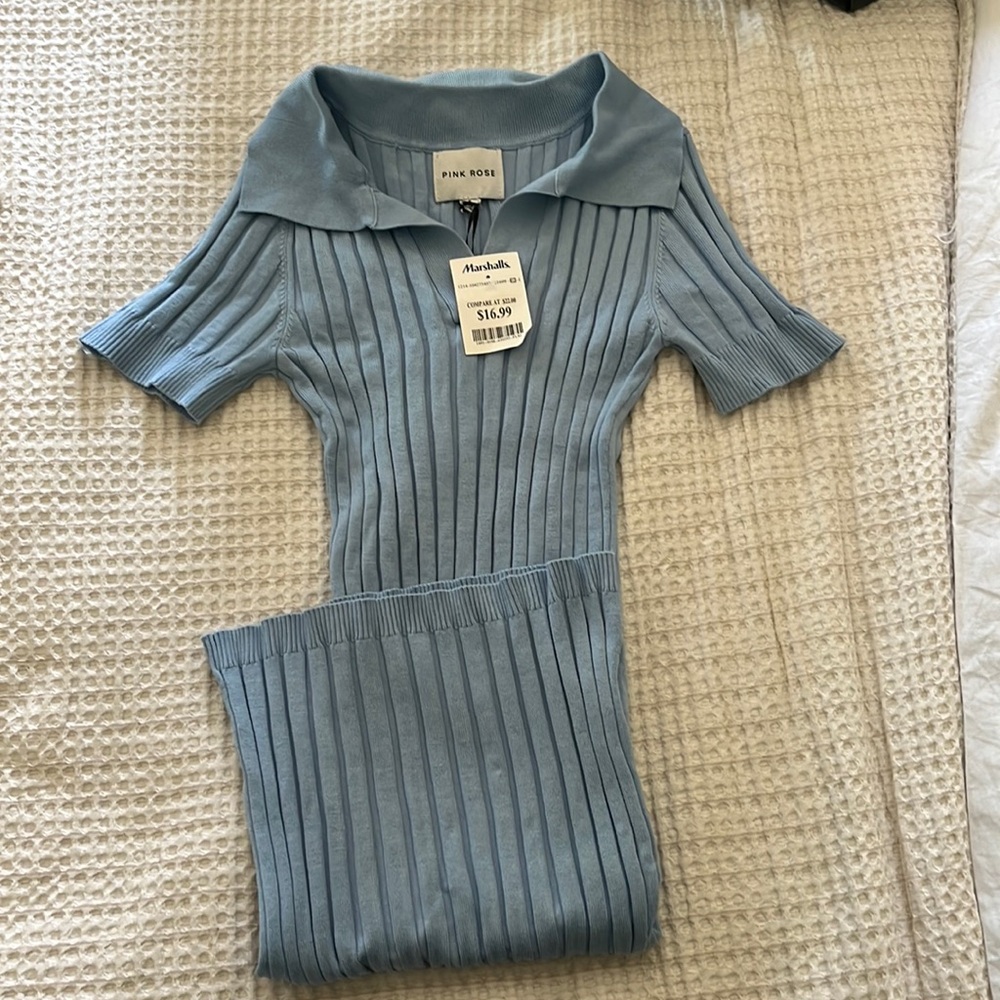 Marshall’s blue dress